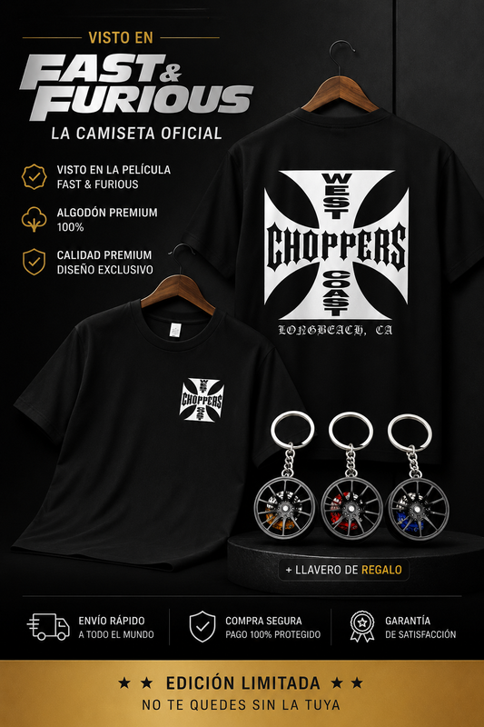 Pack West Coast Choppers + Llavero Llanta Metálico Exclusivo