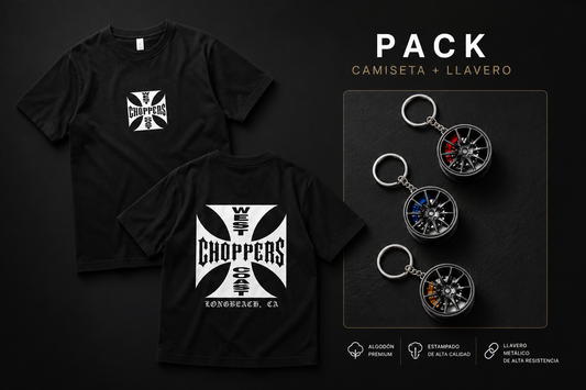 Pack West Coast Choppers + Llavero Llanta Metálico Exclusivo